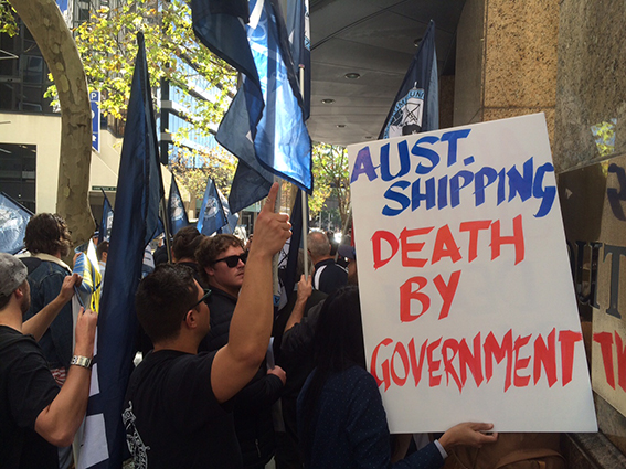 Maritime Union of Australia protest